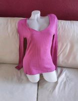 Longtop Longsleeve Langarmshirt pink lila gerippt Ripptop Baden-Württemberg - Schwieberdingen Vorschau