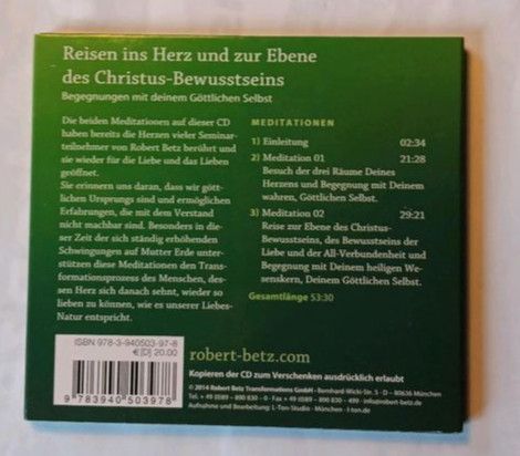 Reisen ins Herz und zur Ebene des Christus-Bewusstseins, Hörbuch in Heilbronn