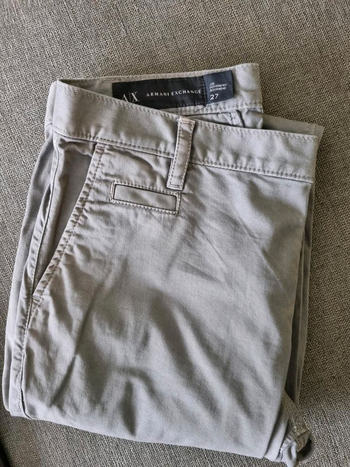 AX ARMANI EXCHANGE 27 S Boyfriend Hose Chino Damen grau NEU in Bonn