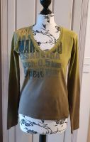 Tom Tailer Shirt Langarm Longsleeve Pullover Gr.L/40 grün Print Thüringen - Greiz Vorschau