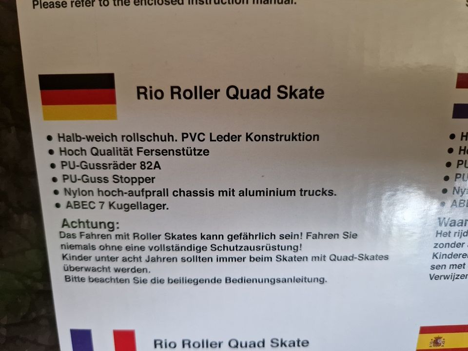 Rollschuhe Rio225 Quad Skate Kick - Gr. 39,5 in Dorsten