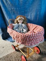 Porzellan Puppe, Puppenwagen retro / antik für Sammler,50er Jahre Hessen - Grebenstein Vorschau