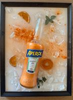 APEROL SPRITZ WANDBILD HALBE FLASCHE KUNST ART EPOXID Bayern - Füssen Vorschau