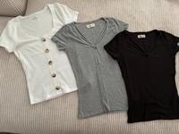 3er Set Shirts von Hollister in Weiß Grau Schwarz Saarland - Eppelborn Vorschau