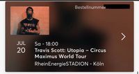 Travis Scott Utopia - Köln - Platin Ticket - Sitzplätze Nordrhein-Westfalen - Bottrop Vorschau