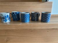 Fünf Tassen mit blauem Muster Nordrhein-Westfalen - Lüdinghausen Vorschau
