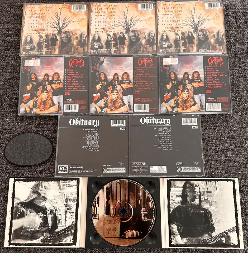 Obituary CD’S Erstpressung,Firstpress,Patch,Death Metal, in Schöne Aussicht, Gem Masburg