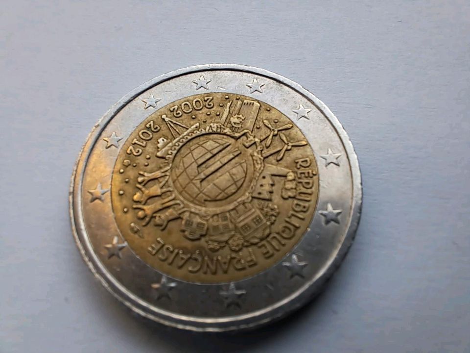 2 Euro Münze Rèpublique Française 2002-2012 in Schweinfurt