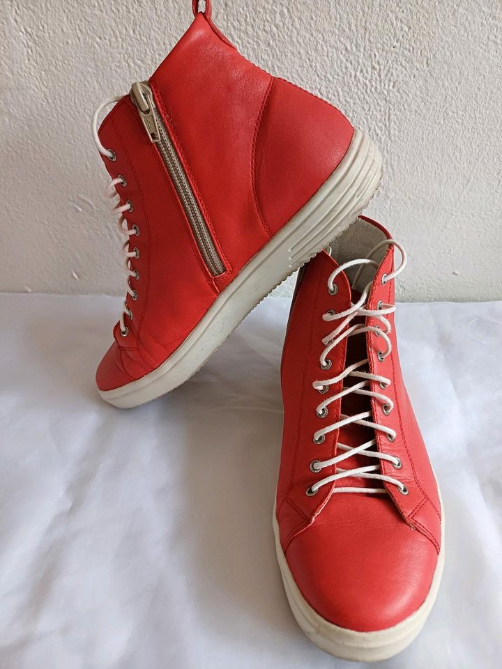 Leder Schuhe gr.38 rot Remonte in Pelm