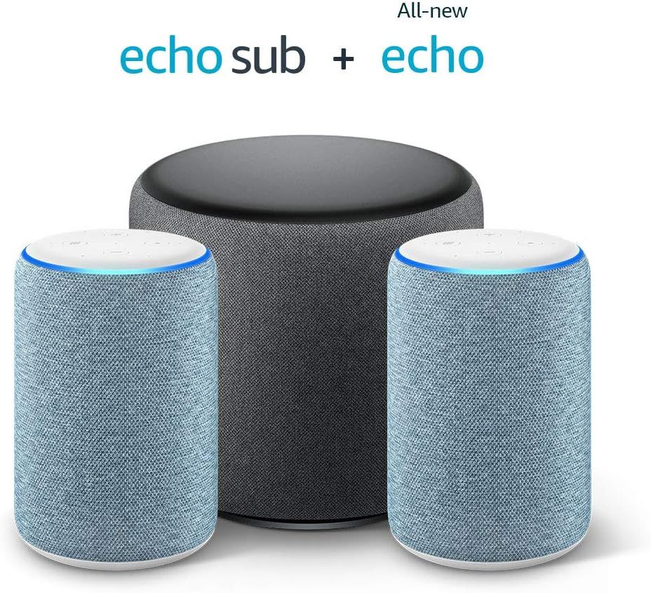 Echo Stereo-System - 2 x Echo 3. Gen. Dunkelblau + 100 Watt Sub in Kirchheim bei München