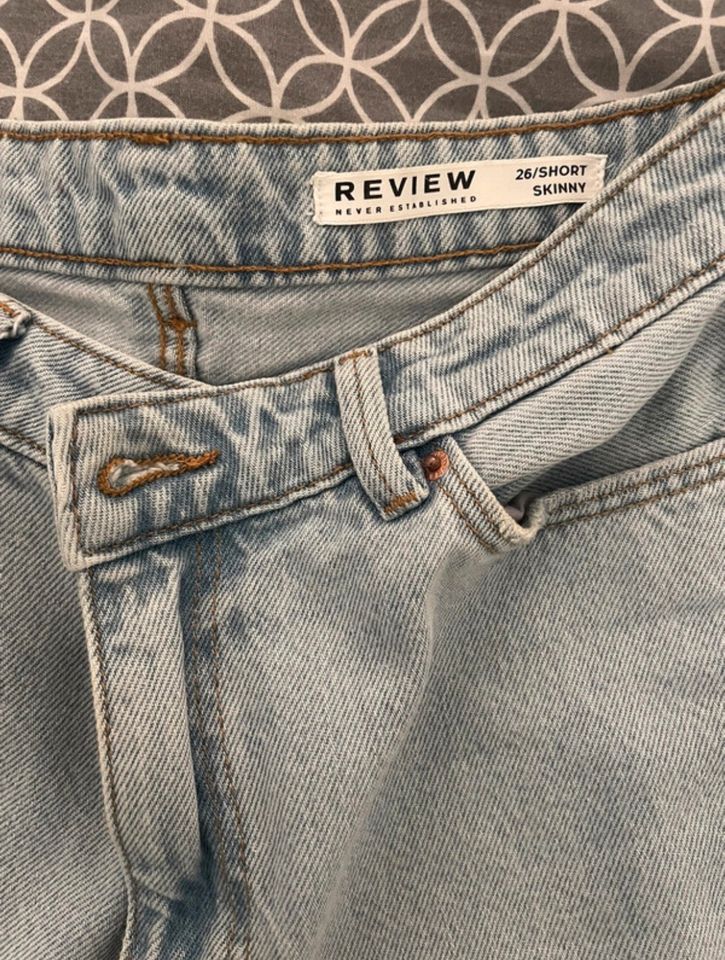 Original Review Ripped-Jeans Damen Größe 26 Skinny in Farbe Blau in Potsdam