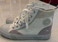 Mustang Damen High-Top Sneaker Weiß/Violett Gr. 39 Nordrhein-Westfalen - Ibbenbüren Vorschau