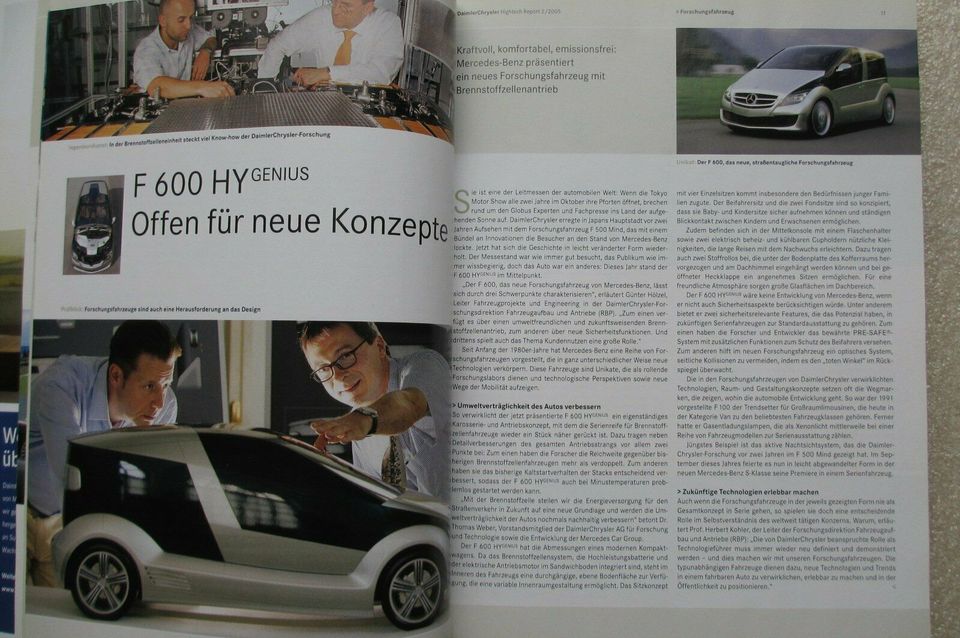 Mercedes / Daimler Chrysler Zeitschrift Hightech Report 02 / 2005 in Ennigerloh