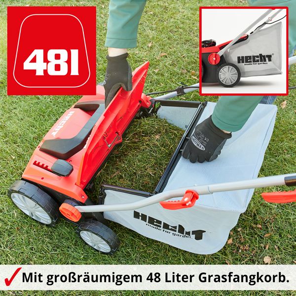 Vertikutierer Rasenlüfter Elektro 36cm 48L Moosentferner Rasen Striegel Belüfter in Greven