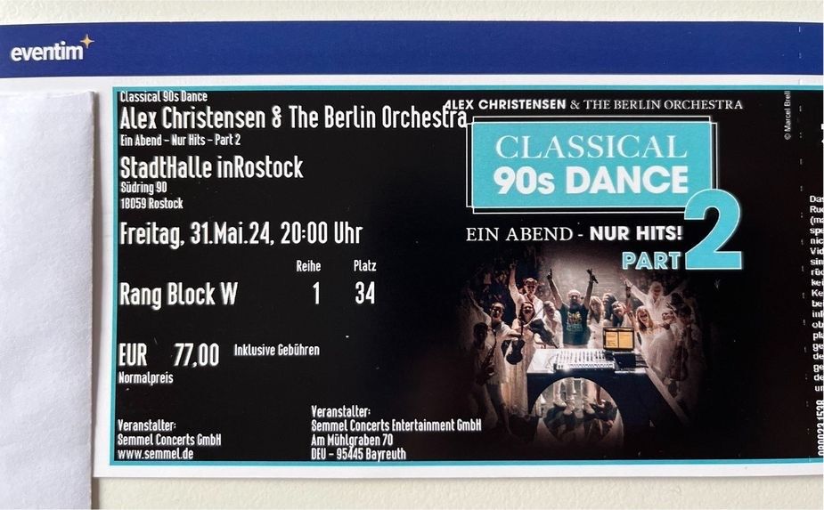 1 Ticket für Alex Christensen & The Berlin Orchestra - Konzert in Sanitz