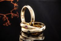 Ring Trinity de Cartier mit Diamanten Rubin Saphir in Gelbgold Nordrhein-Westfalen - Wegberg Vorschau