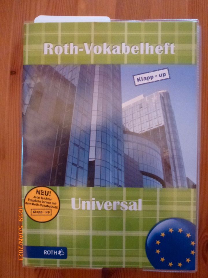 Roth- Vokabelheft/ Klapp- up in Claußnitz