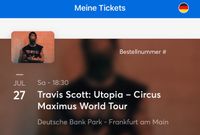 Travis Scott Utopia PK4 Sitzplatz Nordrhein-Westfalen - Oelde Vorschau