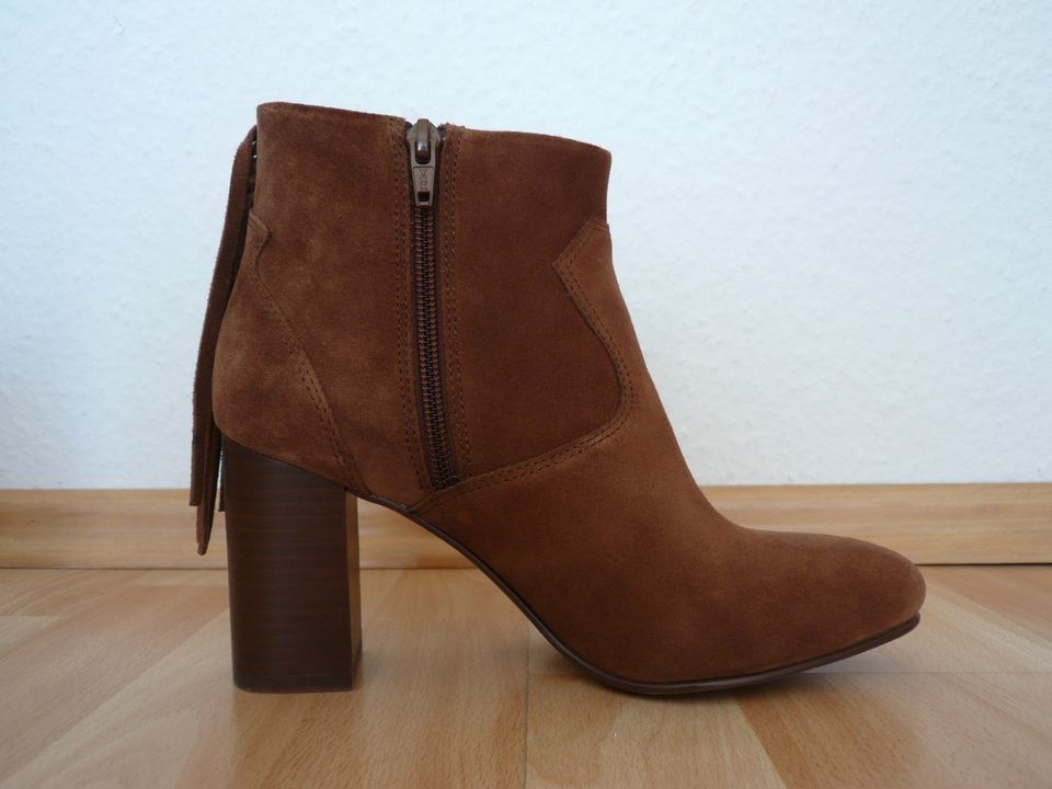 ESPRIT Stiefeletten Cognac / Braun Wildleder Größe 38 TOP in Aalen