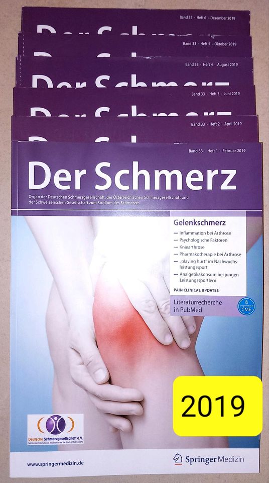 Medizinische Zeitschrift "Der Schmerz" (Fachzeitschrift) Springer in Chieming