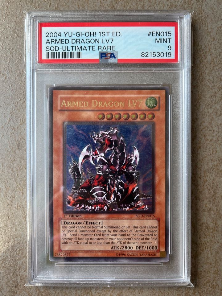 Yugioh Armed Dragon lv 7 psa 9 ultimate rare 1 edition in Filderstadt