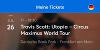 2x Travis Scott Utopia Circus Maximus Tour Frankfurt Ticket Rheinland-Pfalz - Ludwigshafen Vorschau