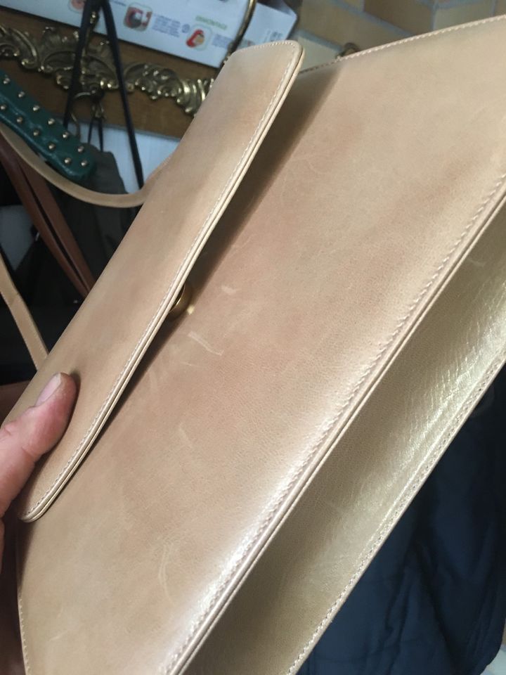 Handtaschen Gold beige Mab Studio italienisch in Duisburg