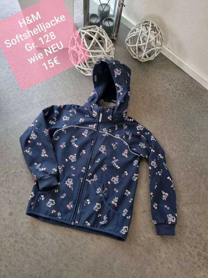 Mädchen Gr. 122 128 Winterjacke Parka Jeans Kleid in Obersontheim