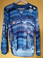Desigual Damen Bluse Hemd 3/4 Arm Langarm gestreift blau Größe S Thüringen - Erfurt Vorschau