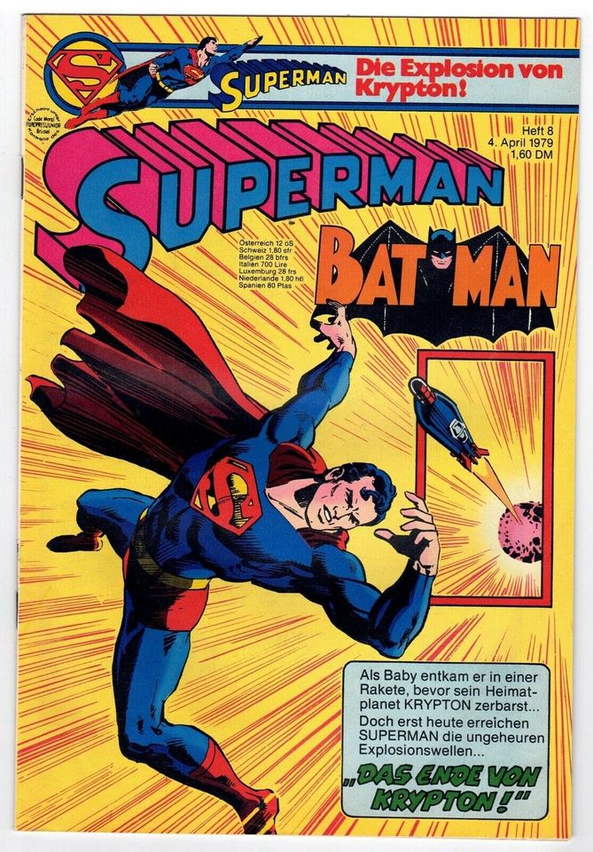 Superman Batman Heft 8 / 04.04.1979 - Original Comic Heft Ehapa V in Peiting