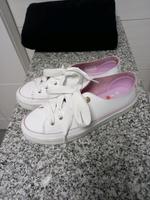 Tommy Hilfiger Ledersneakers Gr. 40 weiß Niedersachsen - Stolzenau Vorschau