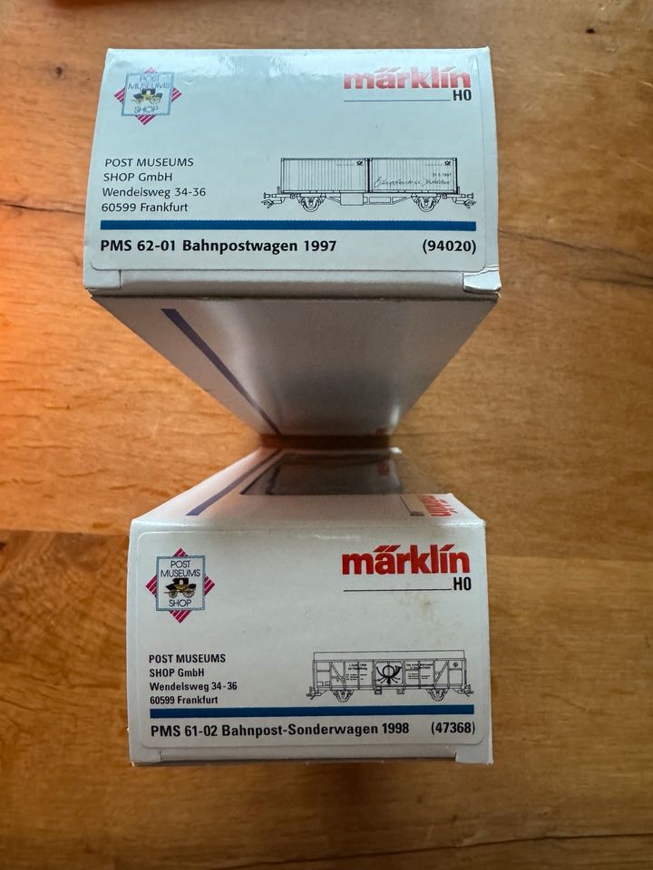 ‼️ Märklin H0 - 94020 und 47368 PMS Bahnpostwagen 1997 und 1998 in Eigeltingen