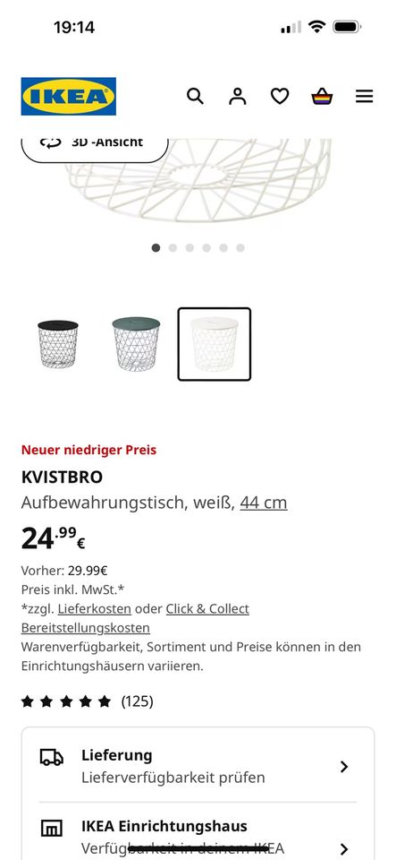 Ikea Aufbewahrungstisch in Hamburg