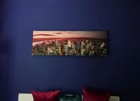 Leinwandbild New York Skyline Sonnenuntergang beleuchtet 120x40cm Niedersachsen - Lingen (Ems) Vorschau