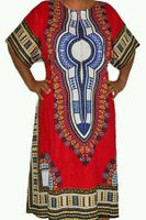 Dashiki Kleid Kaftan Damen Afrika Gewand XL XXL Rot Bayern - Vaterstetten Vorschau