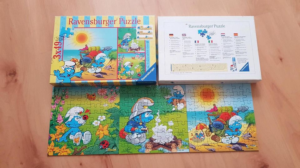 Puzzle ❤Schlümpfe❤ 3x49 Teile ☆Ravensburger☆ in Bad Kreuznach