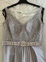 Ballkleid/Abendkleid/Abiballkleid - Grau mit abnehmbaren Gürtel Bayern - Lengdorf Vorschau