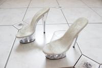Sexy Gogo Plateau High Heels Mules Pleaser weiß transparent Gr 36 Rheinland-Pfalz - Mainz Vorschau