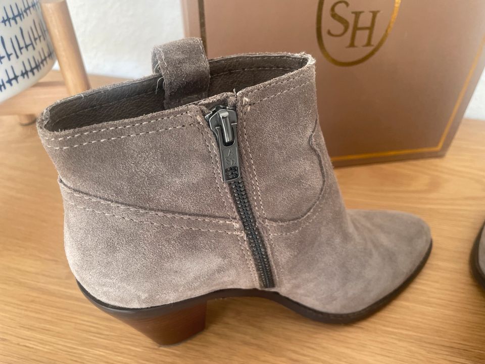 Ash Boots Stiefeletten Leder beige grau 38 hochwertig in Mühltal 