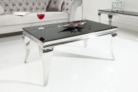 Couchtisch 100cm,silber mit schwarzem Opalglas, Sofatisch Bayern - Obernburg Vorschau