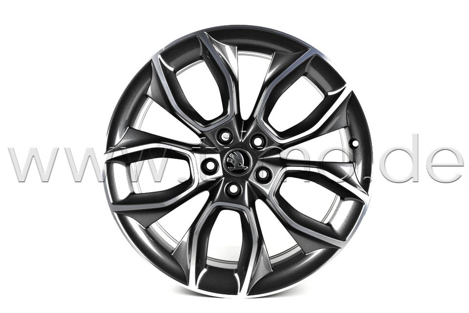 1x Alu Felge MANASLU (CRATER) 19" - original - SKODA SUPERB/499€* in Würzburg