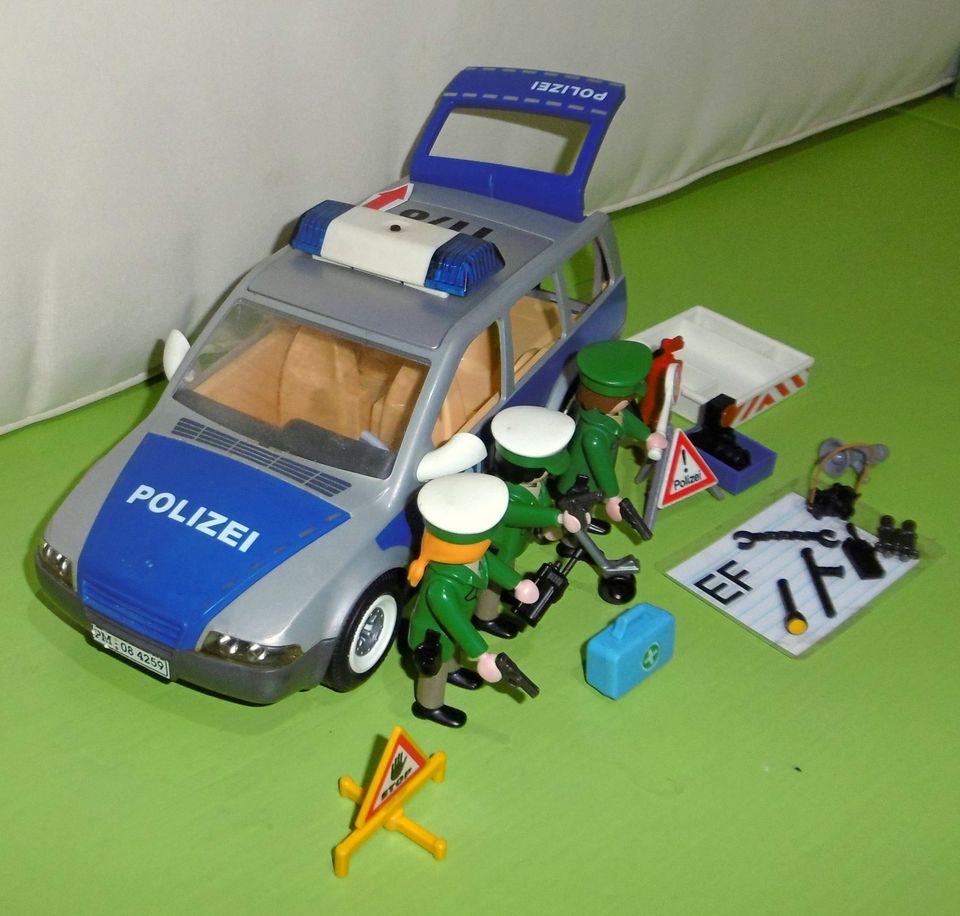 Playmobil Polizei Set: 4259 Polizeiauto+ Blaulicht+ Zubehör (EF) in Blankenheim