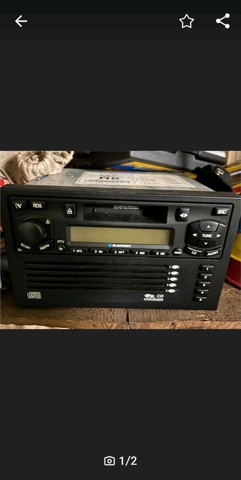 Verkaufe ein Blaupunkt Autoradio Cassette+5fach Wechsler in Duderstadt