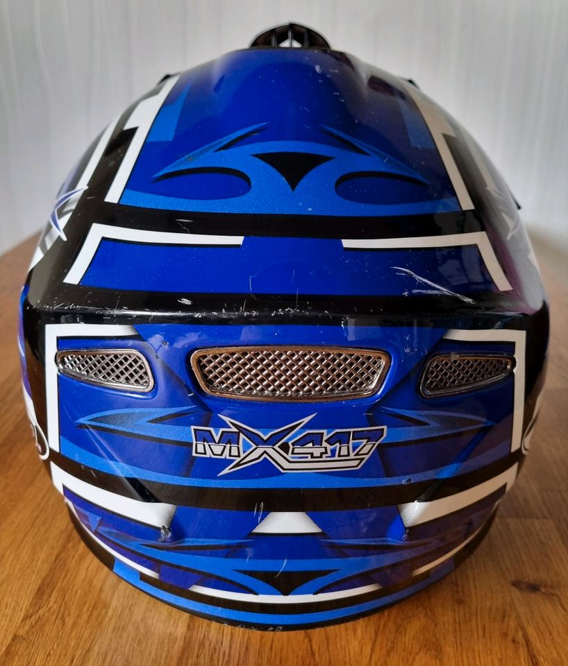 Nitro Racing mx417 Motocross Helm blau Gr. S in Höxter
