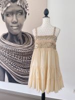 BLUGIRL BLUMARINE Kleid beige goldene Pailletten Gr. 36 Nordrhein-Westfalen - Oberhausen Vorschau