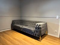 Chesterfield Couch Sofa Samt Grau Gold Hessen - Altenstadt Vorschau