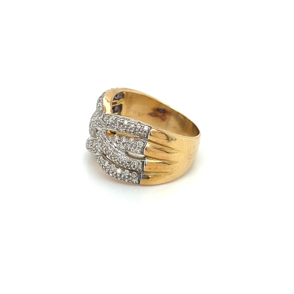 Brillantring ca. 1ct Brillanten 18Kt 750 Gold Ring handmade in Thedinghausen