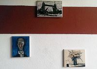 3 Bilder Original Bernard Buffet hochwertig auf Holz, ca 10x15cm. Berlin - Steglitz Vorschau