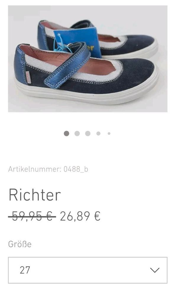 Neue Ballerinas Gr. 25 26 27 29 34 36 Lurchi Superfit Richter in Herzogenaurach