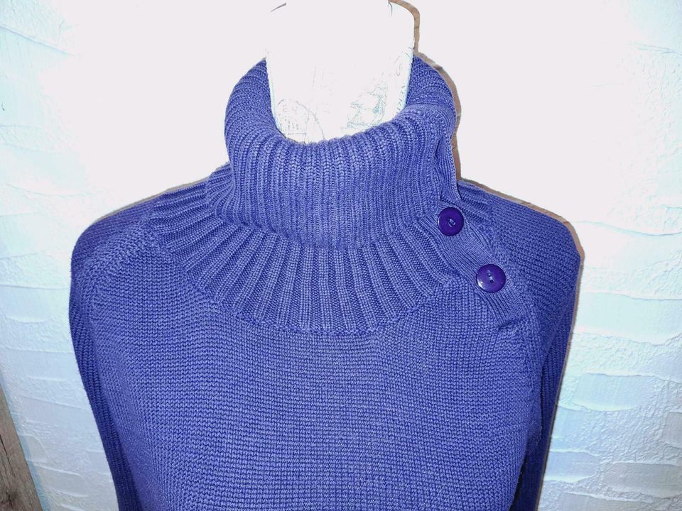 Gr.L Pullover Rollkragen Violett lila Strick warm winter schick in Treuchtlingen